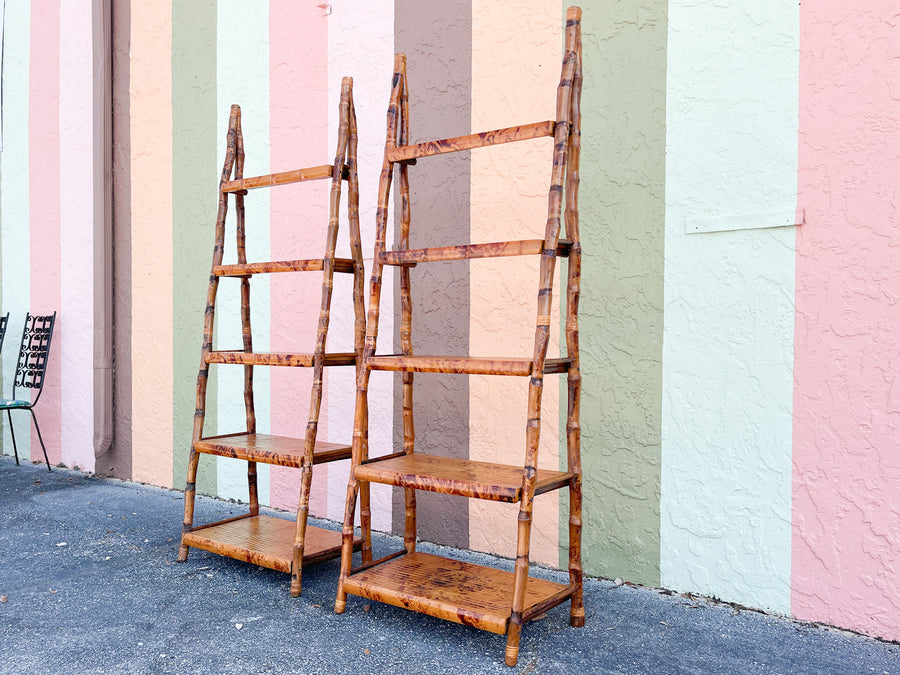 Pair of Tortoiseshell Etageres