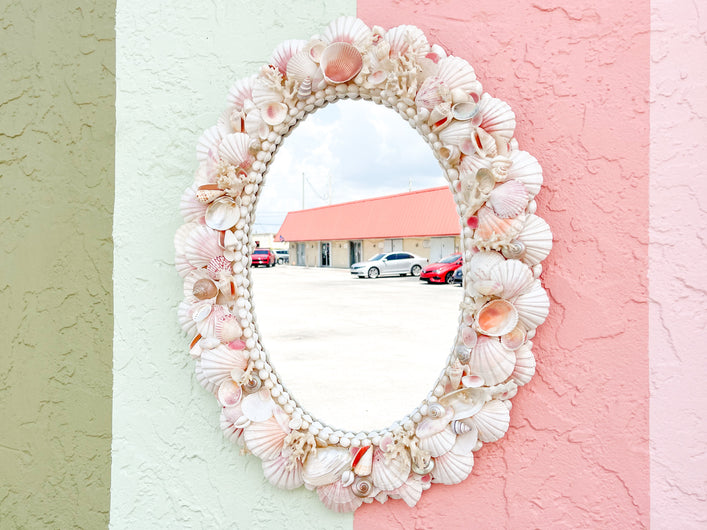 Cute Oval Seashell Mirror