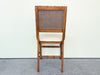 Set of Four Faux Bamboo and Cane Folding Chairs