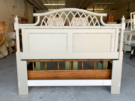 Faux Bamboo Pagoda Queen Headboard