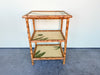 Painted Palm Rattan Side Table