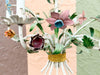 Colorful Floral Tole Chandelier