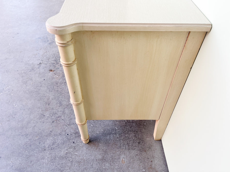 Pair of Henry Link Faux Bamboo Nightstands