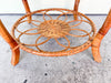 Flower Power Rattan Side Table