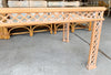 Diamond Pattern Fretwork Dining Table