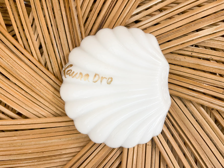 Hand Painted Sea Palm Trinket Dish by Laura Dro