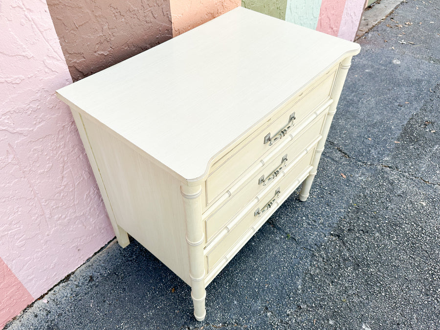 Oversized Faux Bamboo Nightstand