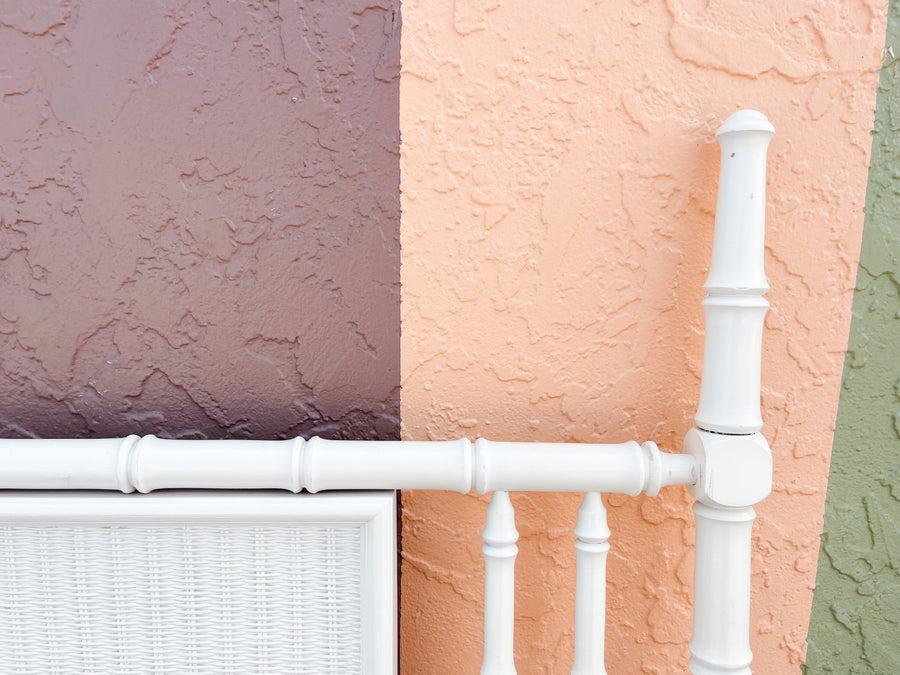 Pair of Palm Beach Chic Faux Bamboo Twin Headboards