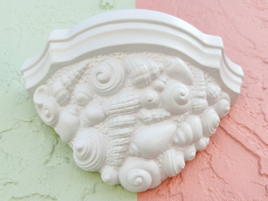 Pair of Coastal Shell Wall Shelves