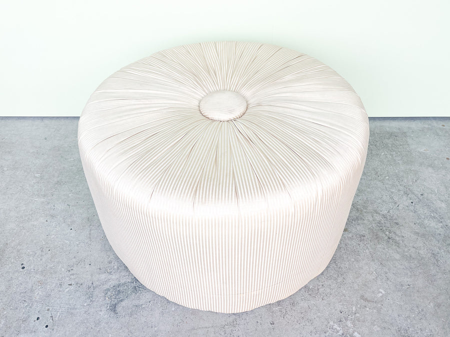 Palm Beach Chic Pinstripe Pouf