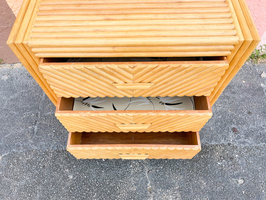 Oversized Split Bamboo Nightstand