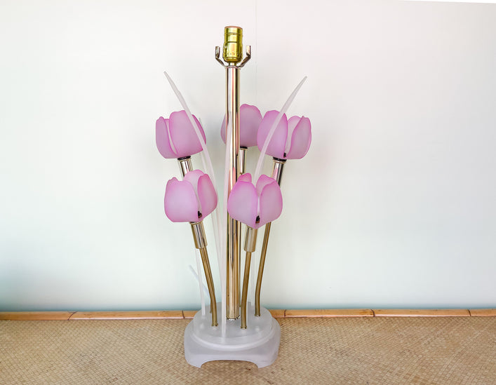 Pink Tulip Acrylic Lamp