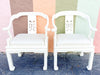 Pair of White Lacquered Ming Chairs