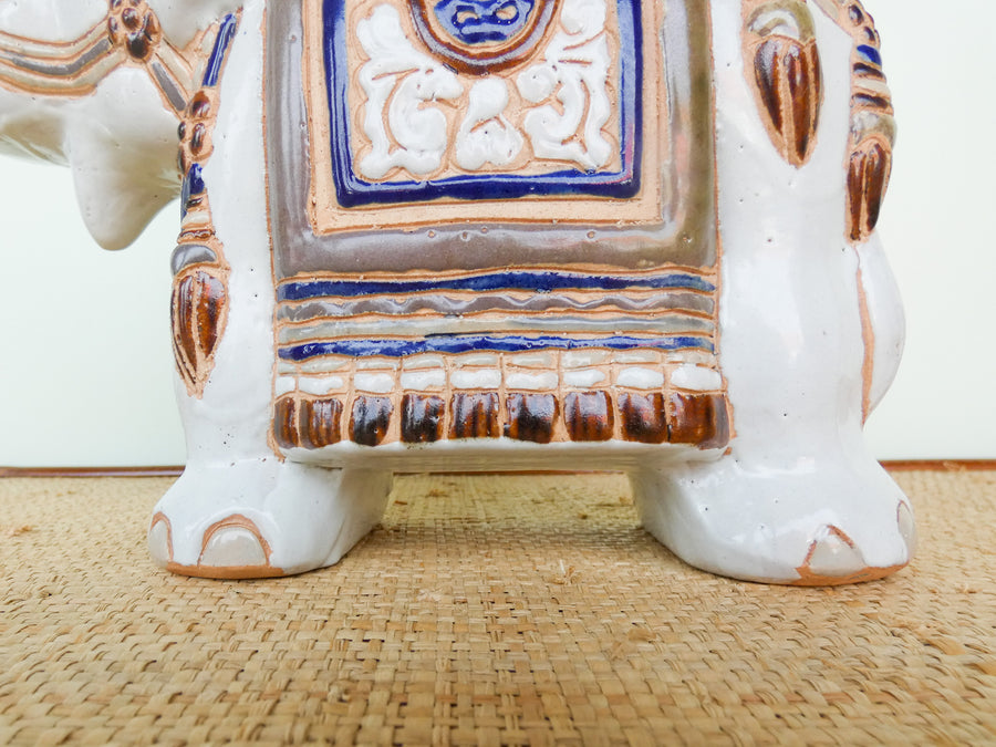 Pair of Ceramic Elephant Cachepots