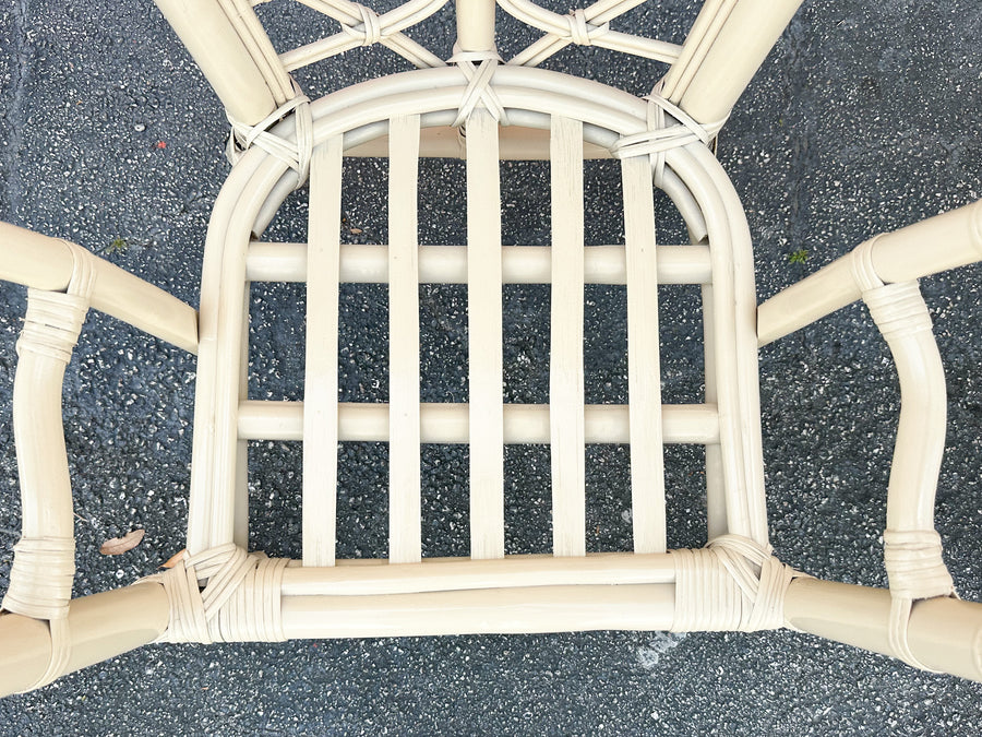 Pair of Ficks Reed Rattan Balloon Back Chairs