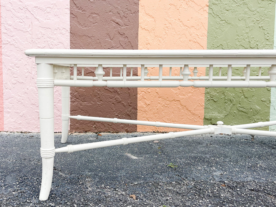 Palm Beach Chic Faux Bamboo Coffee Table