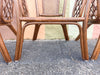 Set of Four Cane and Lattice Rattan Dining Chairs