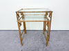 Pair of Metal Faux Bamboo Nesting Tables