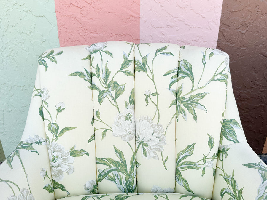 Pair of Cute Upholstered Swivel Chairs