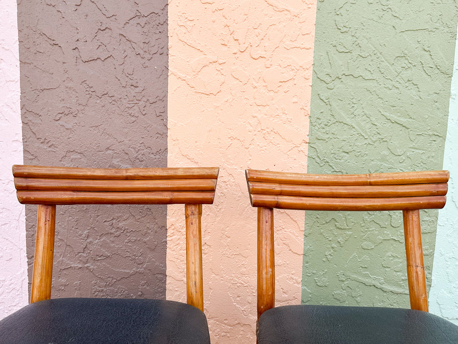 Pair of Rattan Side Chairs