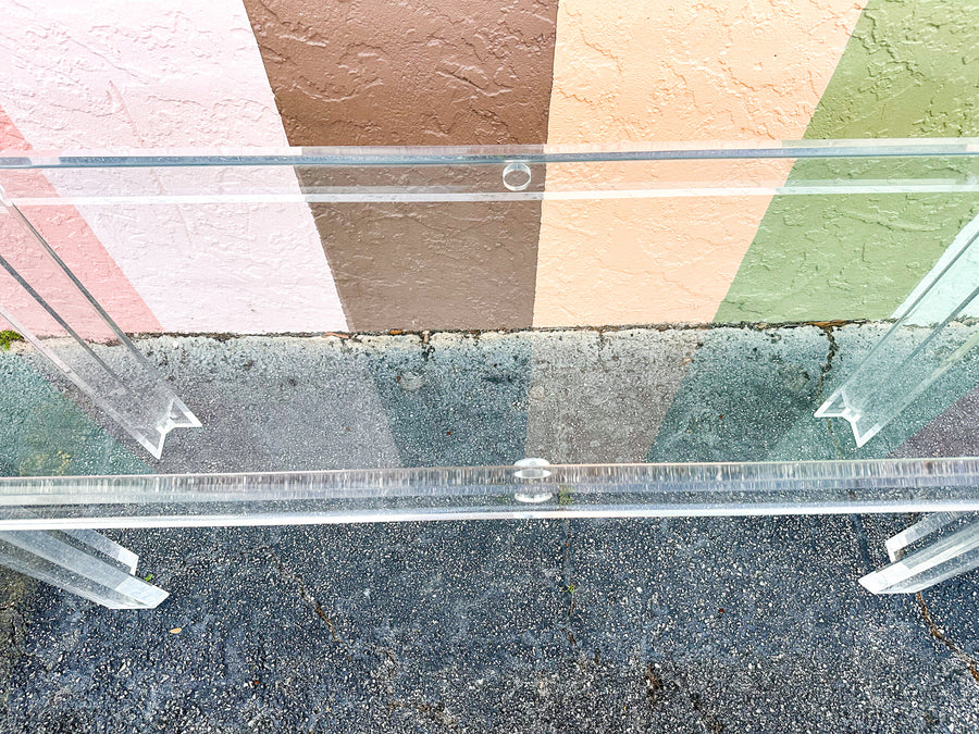 Glam Lucite Regency Console
