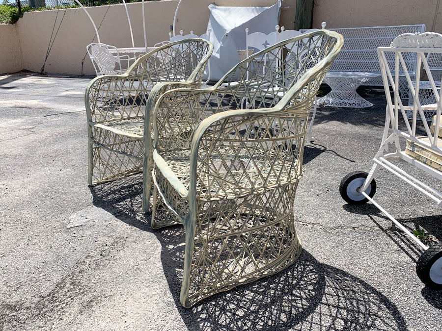 Pair of Webspun Club Chairs