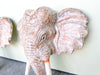 Pair of Wood Carved African Elephant Wall Sconces