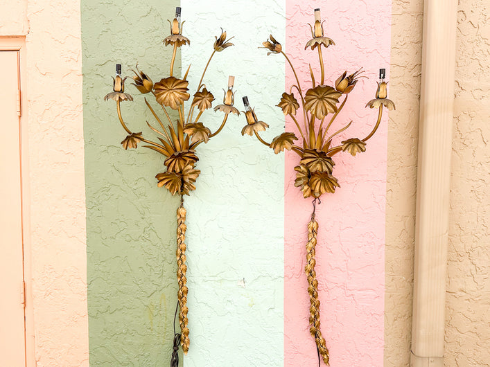 Regency Glam Flower Wall Sconces