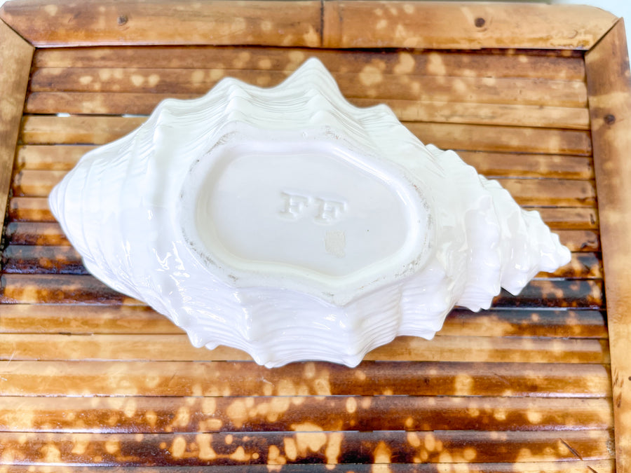 Pair of Fitz and Floyd Yellow Shell Dishes