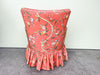 Cute Coral Floral Upholstered Chair