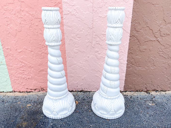 Large Shell Chic Candlesticks