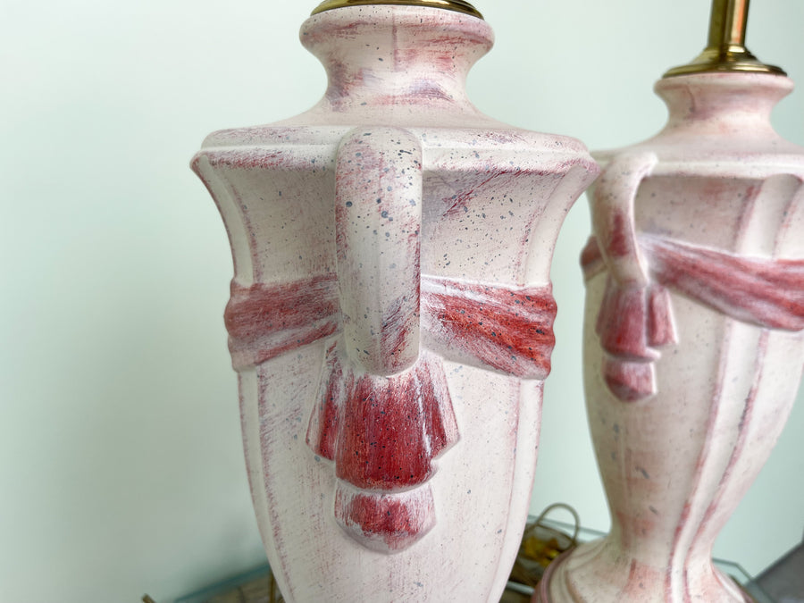 Pair of Swag Urn Lamps