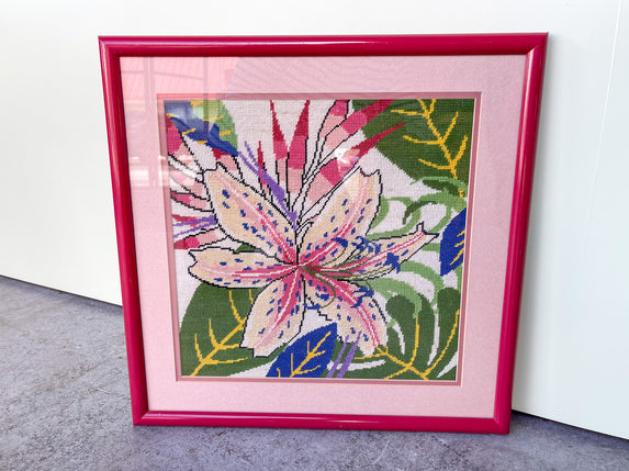 Floral and Palms Needlepoint