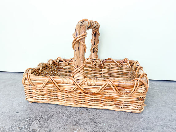 Large Bamboo and Rattan Basket