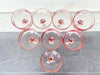 Set of Eight Pink Chic Champagne Coups