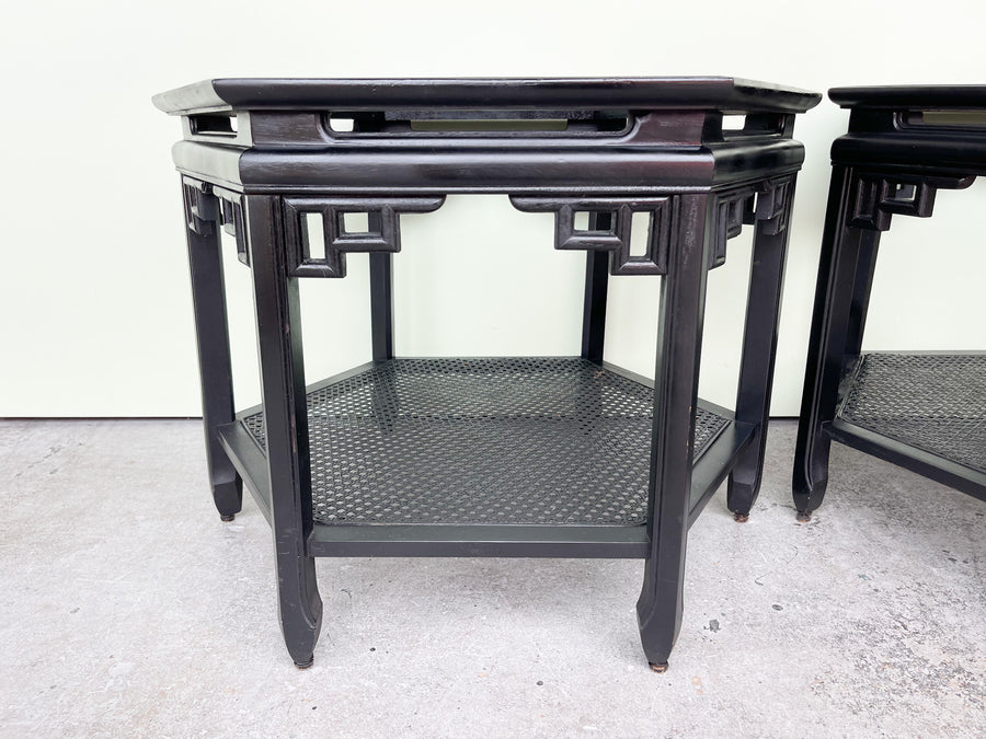 Pair of Fretwork Octagon Side Tables