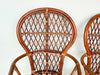 Pair of Rattan Balloon Back Chairs