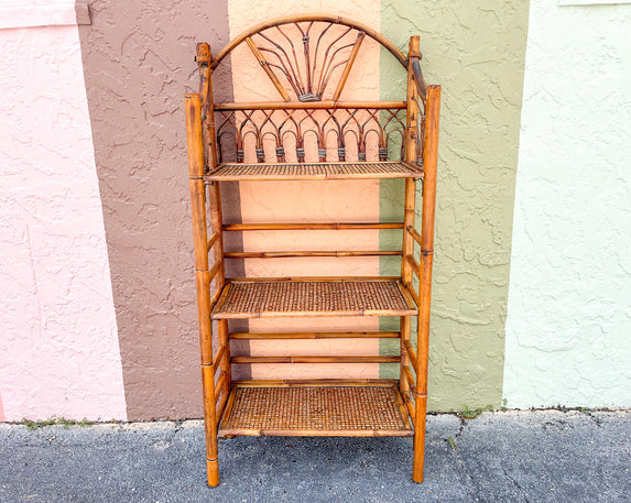 Island Whimsy Folding Rattan Etagere