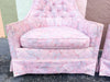 Pair of Pink Chic Floral Upholstered Chairs