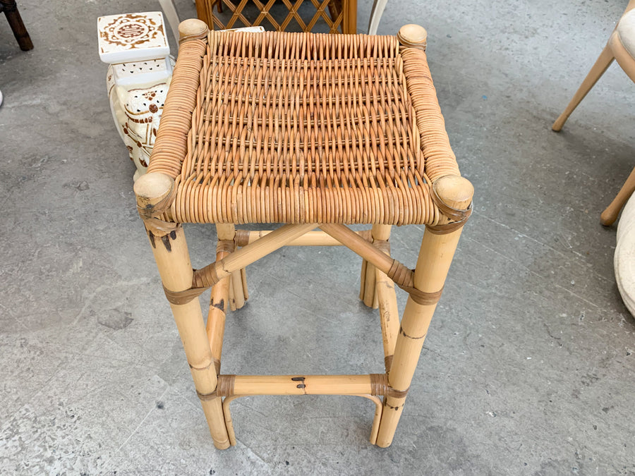 Set of Three Palecek Bamboo Bar Stools