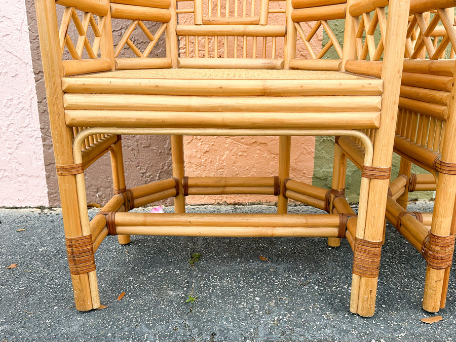 Pair of Brighton Style Rattan Chairs