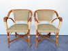 Pair of Maison Drucker Rattan Bistro Chairs