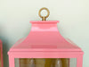 Pair of Modern Pink Pagoda Outdoor Sconces