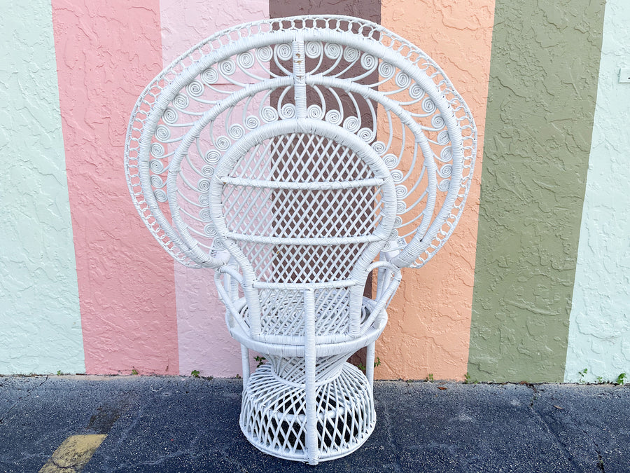 Fab Fiddlehead Rattan Peacock Chair