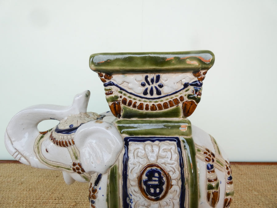 Pair of Ceramic Elephant Cachepots