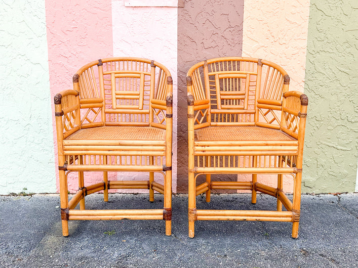 Pair of Brighton Style Rattan Chairs