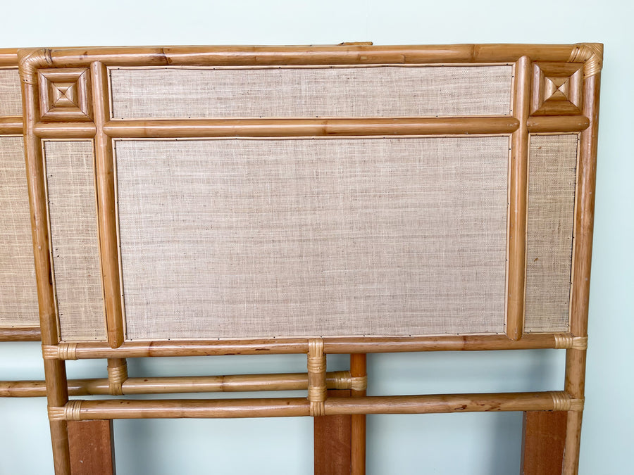 Pair of Twin Seagrass Rattan Headboards