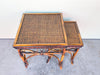 Pair of Bent Rattan Nesting Tables