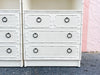 Pair of Palm Beach Chic Faux Bamboo Cabinets