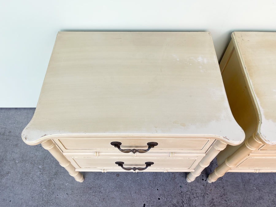 Pair of Faux Bamboo Nightstands